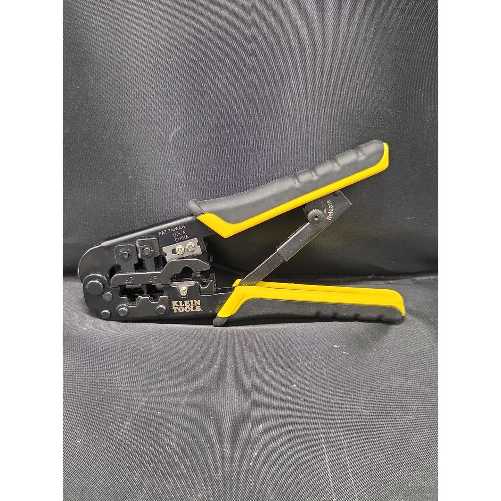 Klein Tools VDV226-011 Ratcheting Data Cable Crimper/Stripper/Cutter, Compact